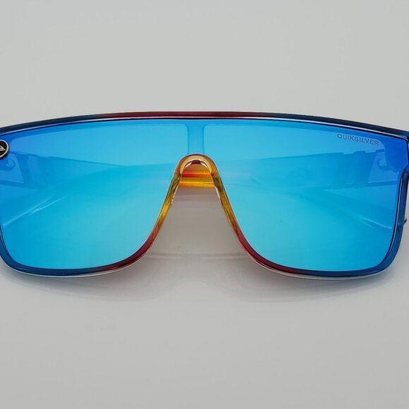 Quiksilver Shield Sunglasses Multicolor Candy Color Frame Flash Blue Mirror Lens - Picture 4 of 12